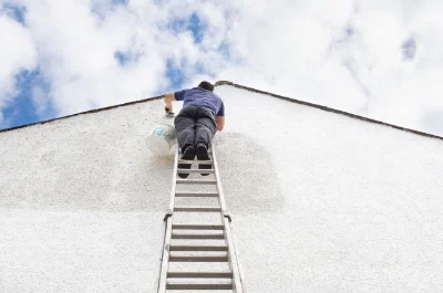 Peinture extérieure aux Poulières — façades et ravalement